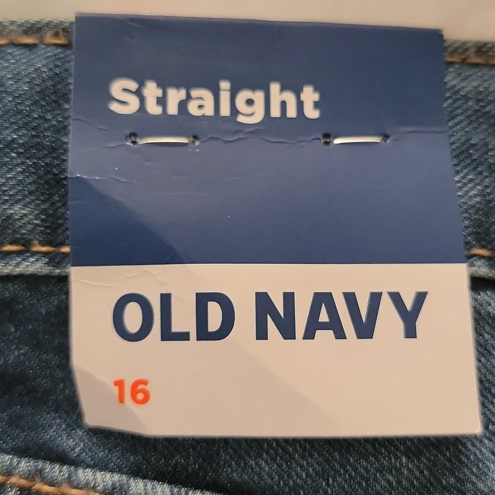 2 Pairs Old Navy Jeans size 16 1 Straight & 1 Skinny nwt. Girls sz tween